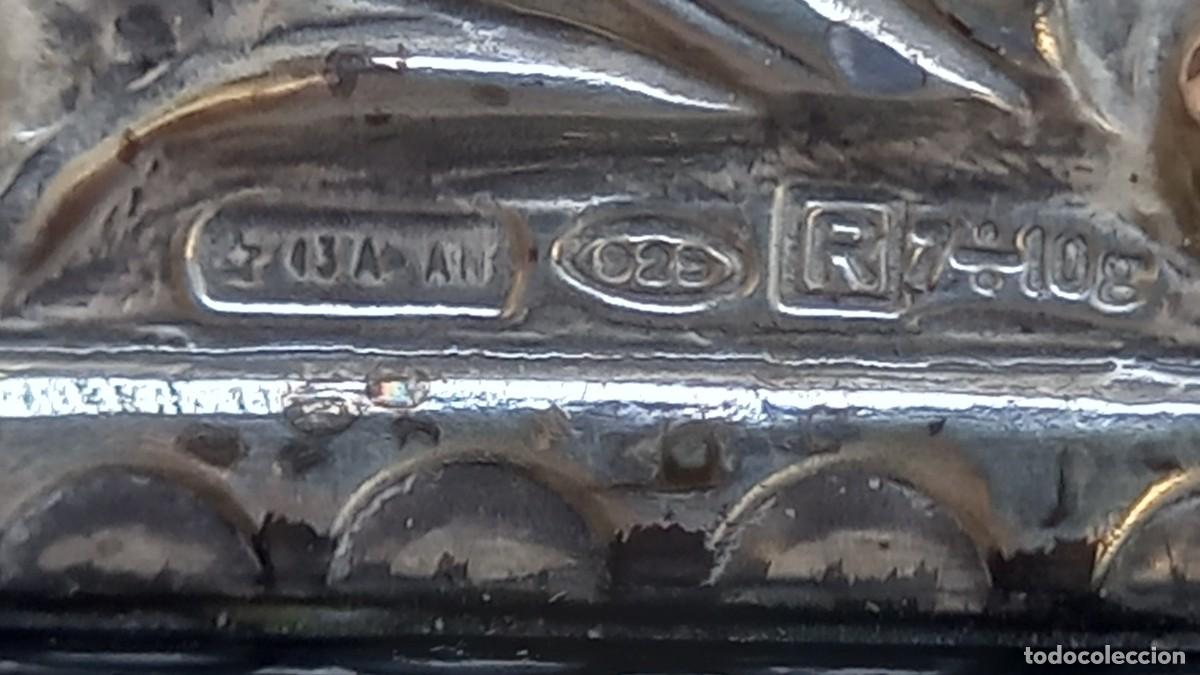 Antig&uuml;edades: JOYERO TAPA LABRADA DE PLATA. - Foto 6