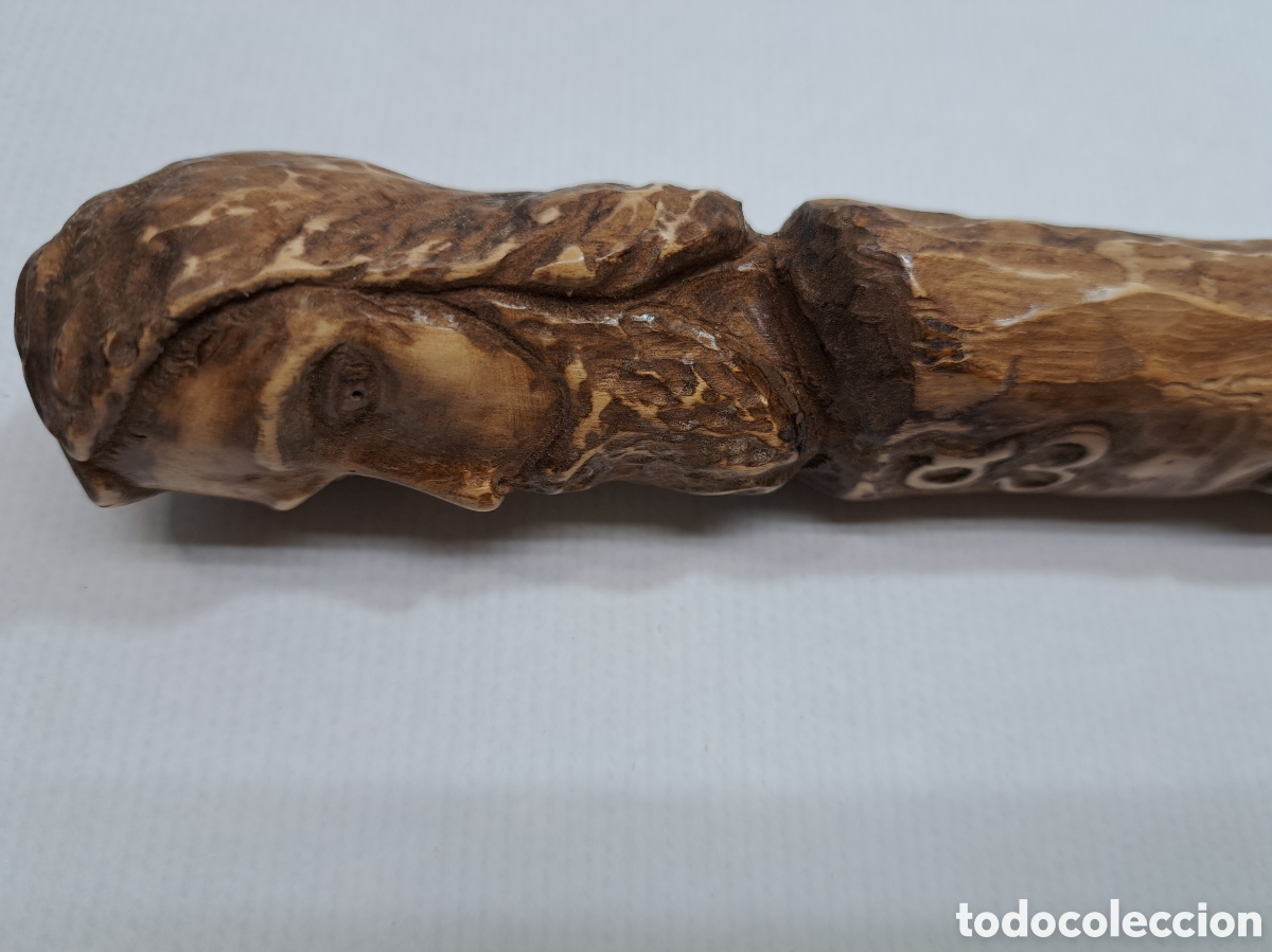 Antig&uuml;edades: Gran mango tallado en olivo - Foto 11