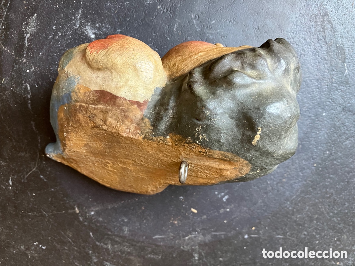 Antig&uuml;edades: Cabeza de putti en madera policromada - Foto 6