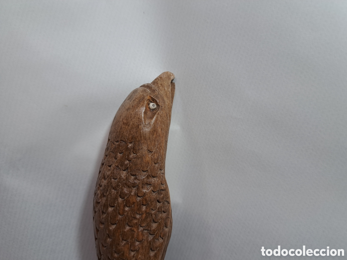 Antig&uuml;edades: Gran mango de baston tallado a mano - Foto 5