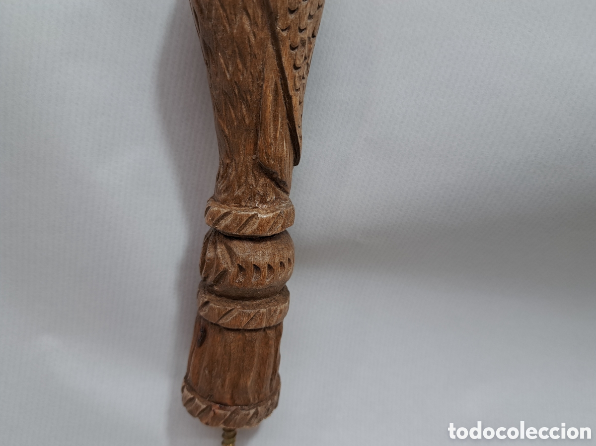 Antig&uuml;edades: Gran mango de baston tallado a mano - Foto 7