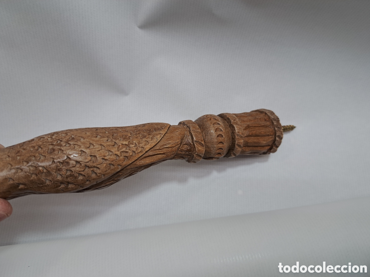 Antig&uuml;edades: Gran mango de baston tallado a mano - Foto 14
