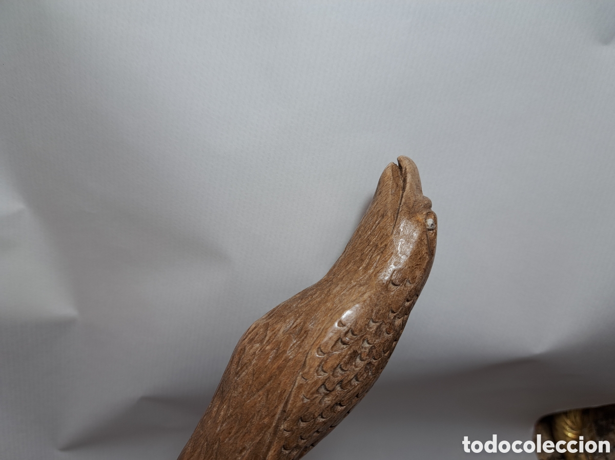 Antig&uuml;edades: Gran mango de baston tallado a mano - Foto 15