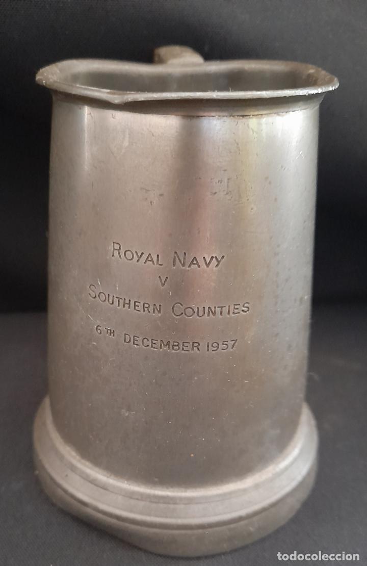Antig&uuml;edades: Jarra Royal navy english pewter 134