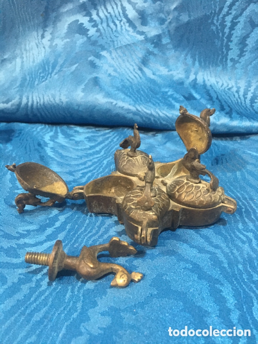 Antig&uuml;edades: Tintero, joyero, cinco cajitas - Foto 2