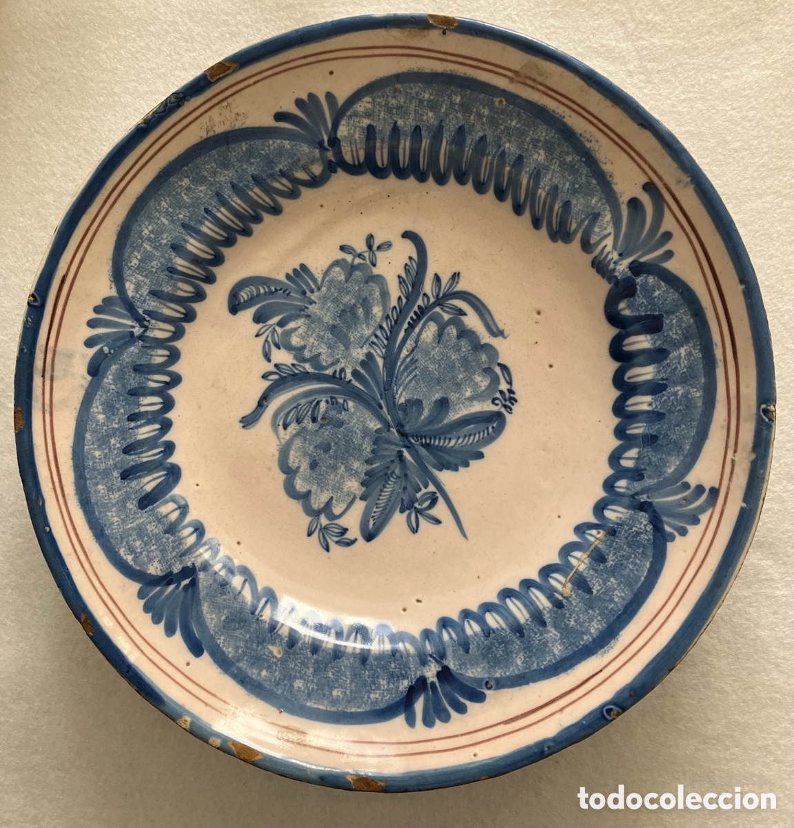 Antig&uuml;edades: Plato de Manises S.XIX - Foto 1