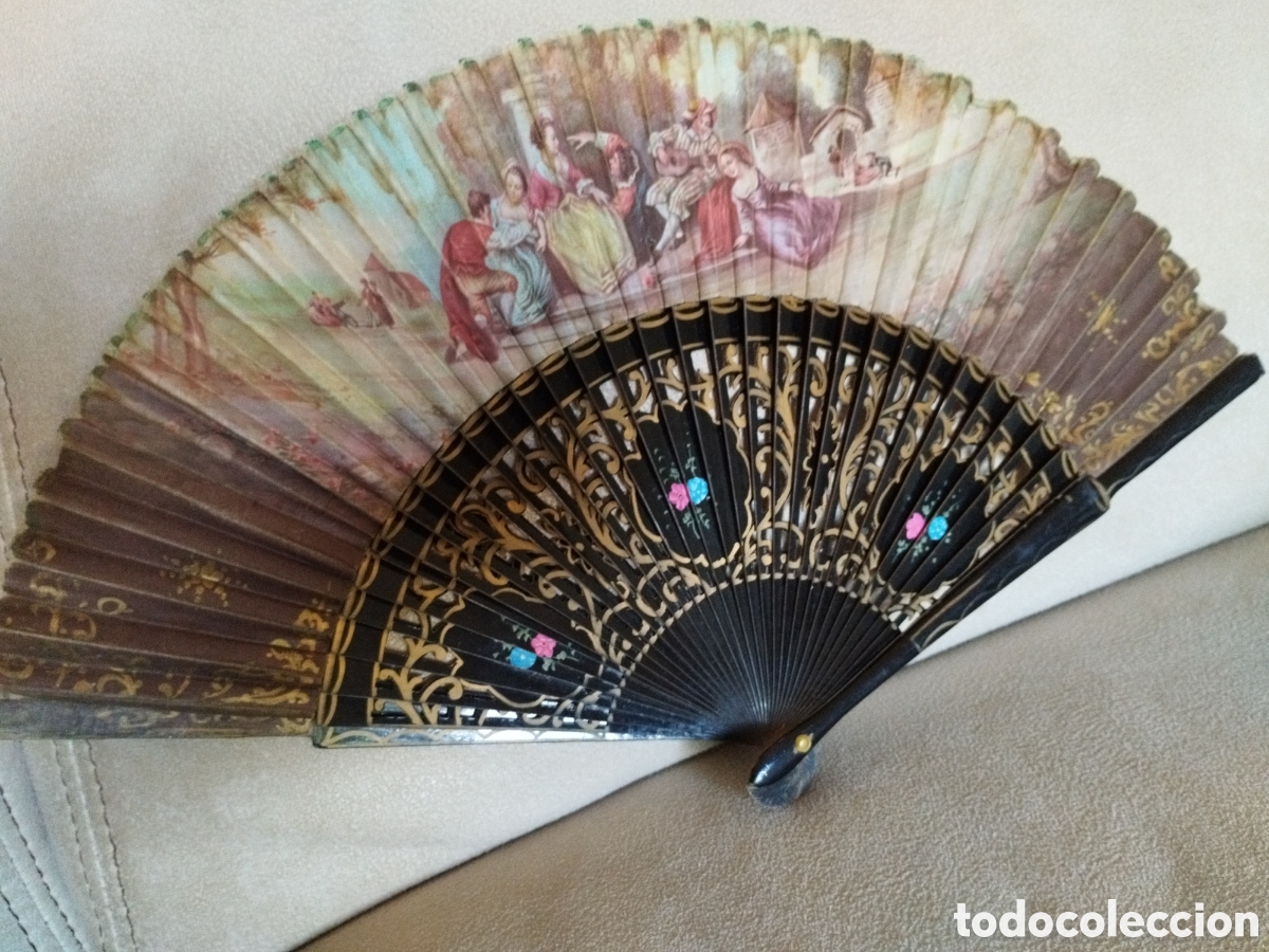 Antig&uuml;edades: *ABANICO 40 CM. (Rf:V /b) - Foto 1