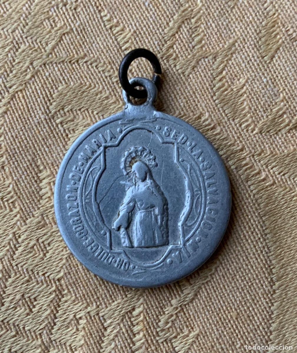 Antig&uuml;edades: ANTIGUA MEDALLA DULCE CORAZ&Oacute;N DE MAR&Iacute;A - Foto 1