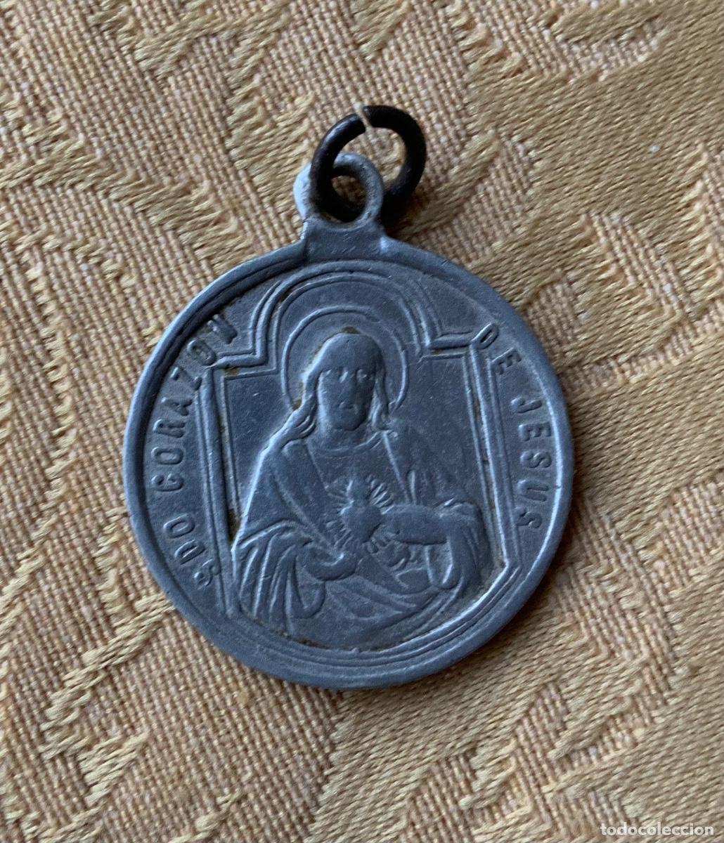 Antig&uuml;edades: ANTIGUA MEDALLA DULCE CORAZ&Oacute;N DE MAR&Iacute;A - Foto 2