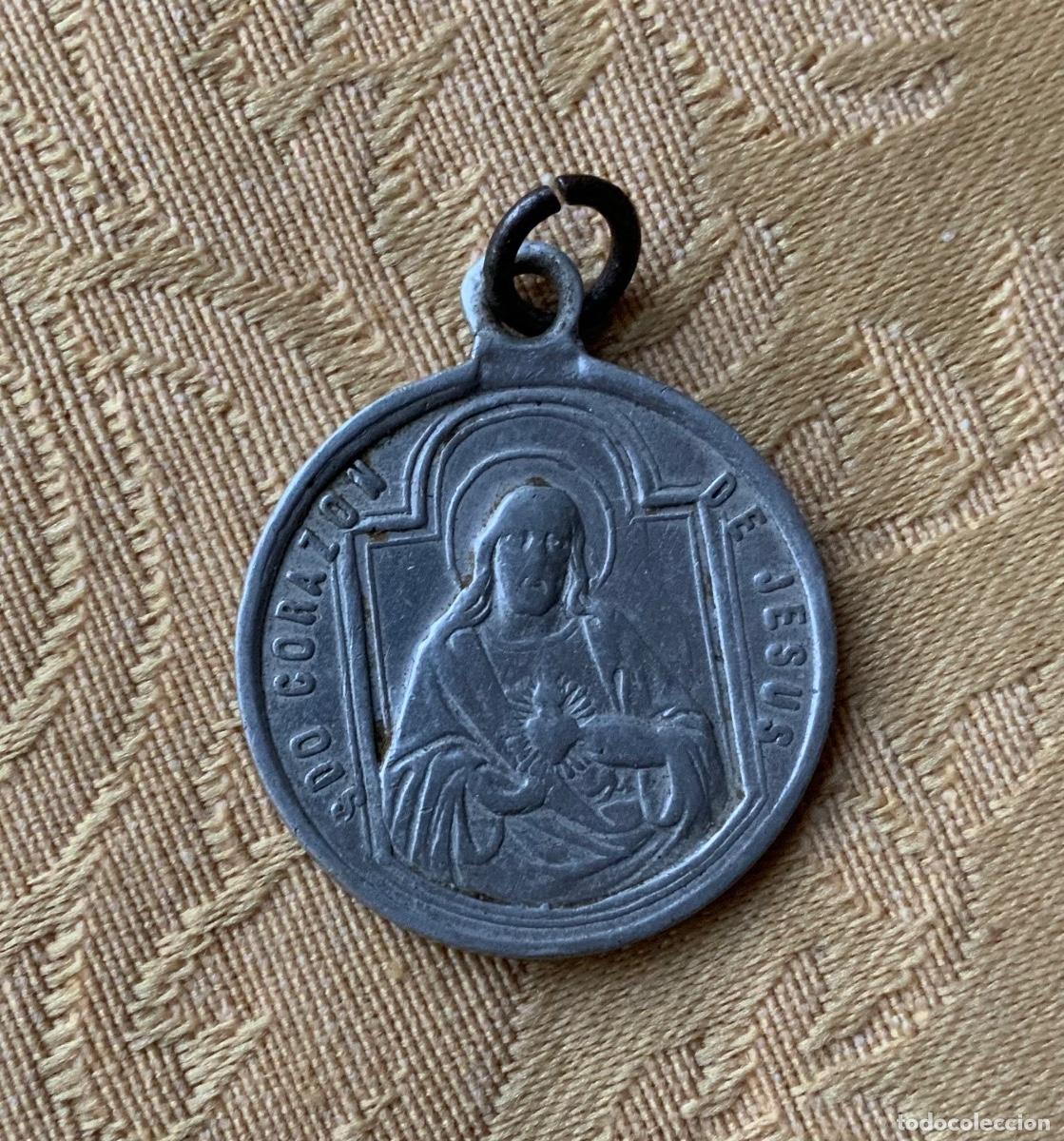 Antig&uuml;edades: ANTIGUA MEDALLA DULCE CORAZ&Oacute;N DE MAR&Iacute;A - Foto 4