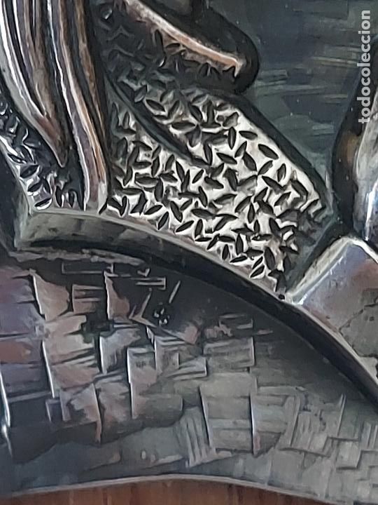 Antig&uuml;edades: Cuadro placa de plata virgen Mar&iacute;a rezando - Foto 4