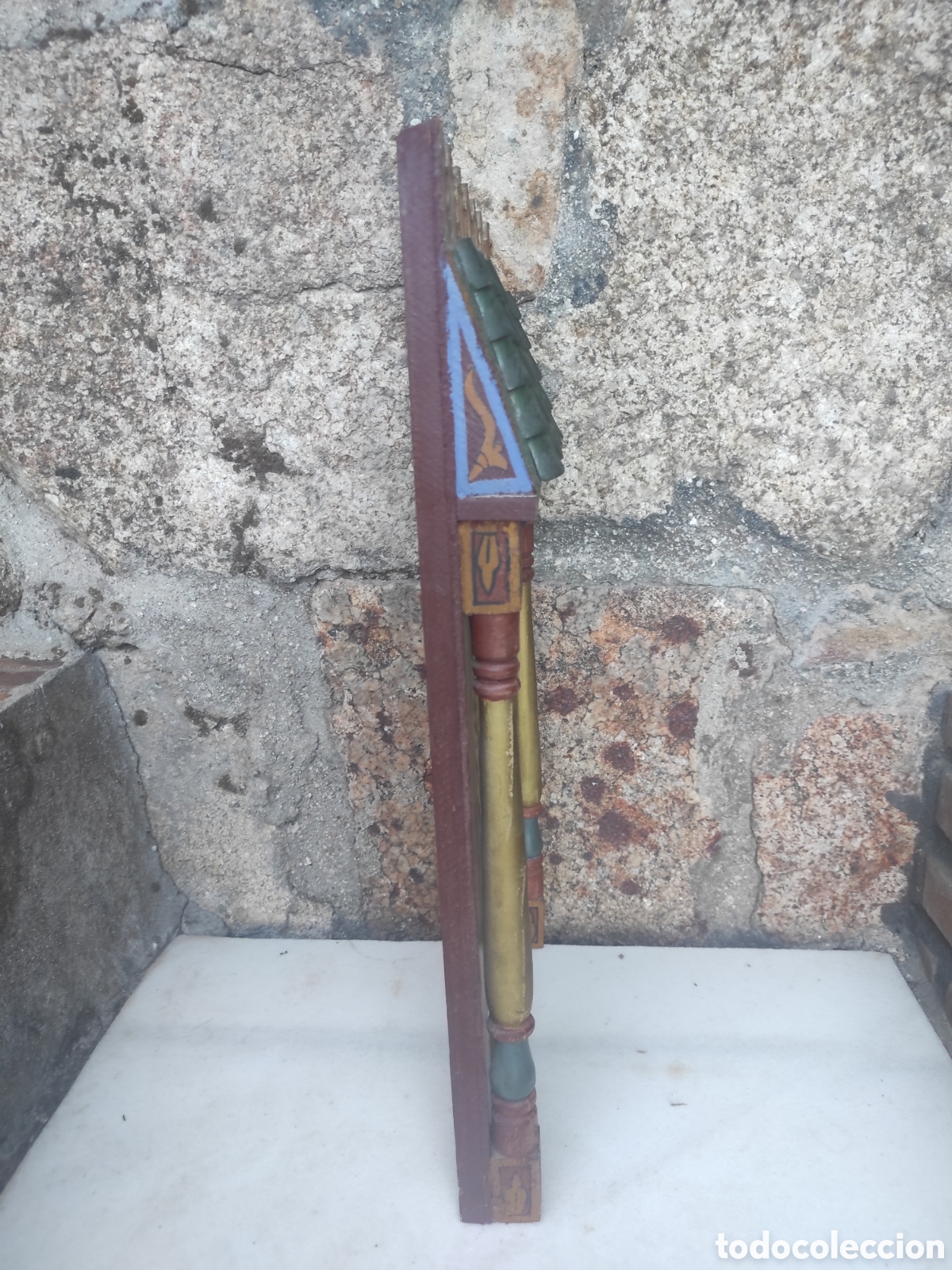 Antig&uuml;edades: Espejo de madera policromada - Foto 3