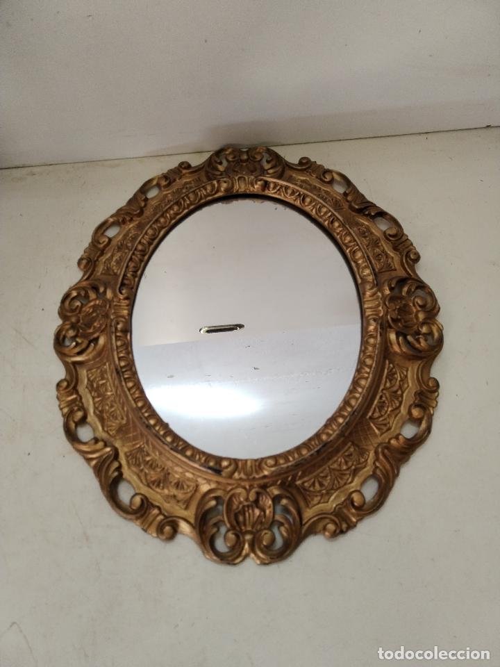 Antig&uuml;edades: espejo ovalado dorado - Foto 4