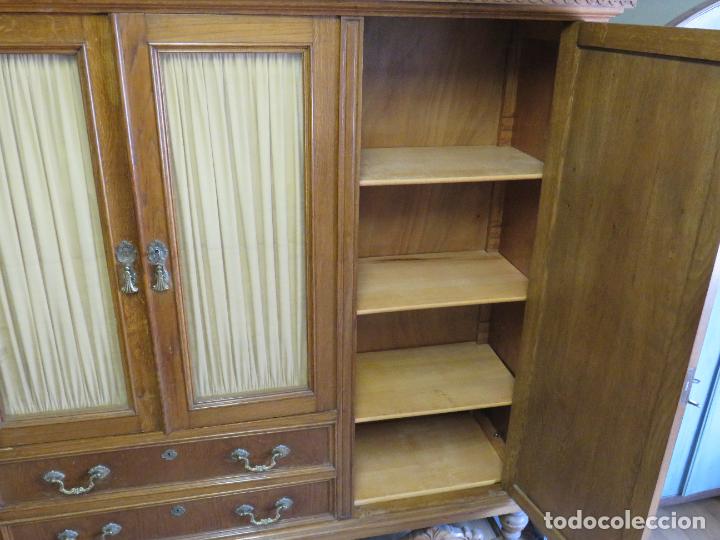 Antig&uuml;edades: LIBRERIA ROBLE MACIZO PERFECTA VERRR - Foto 5