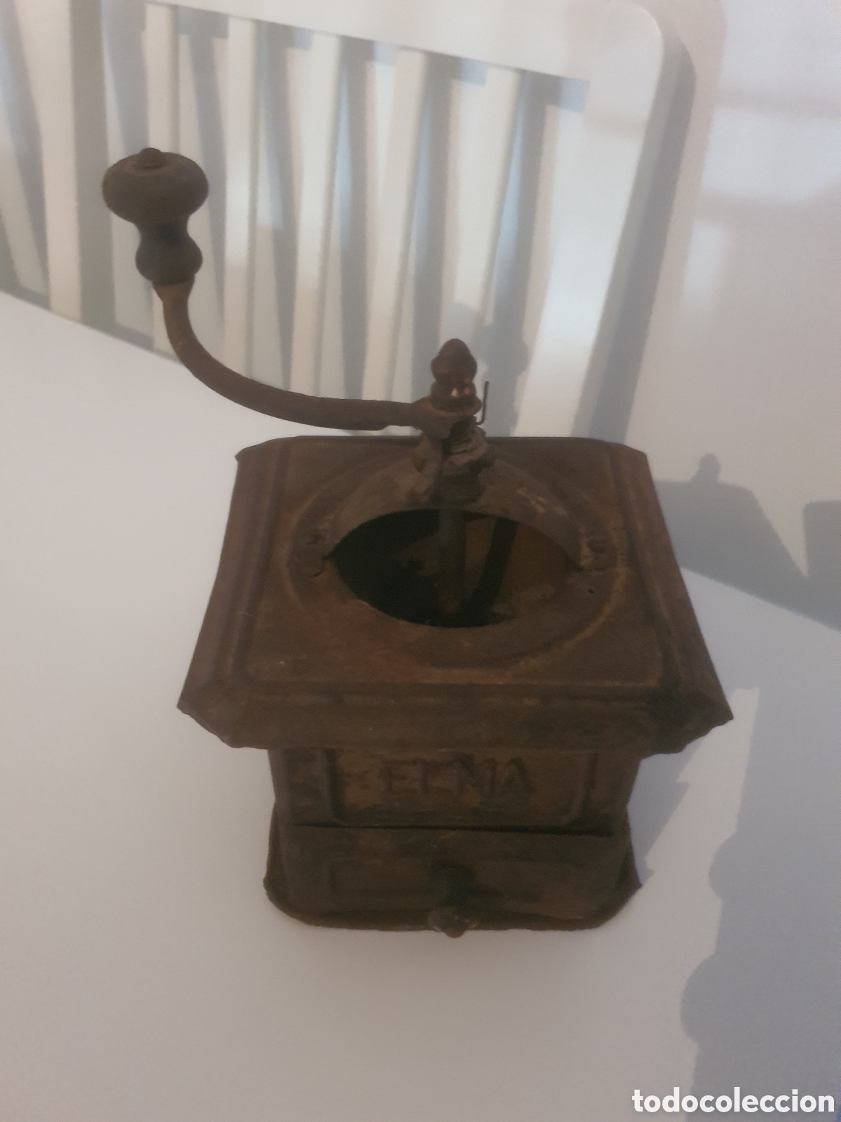 Antig&uuml;edades: Molinillo de caf&eacute; ELMA de lata para restaurar - Foto 2