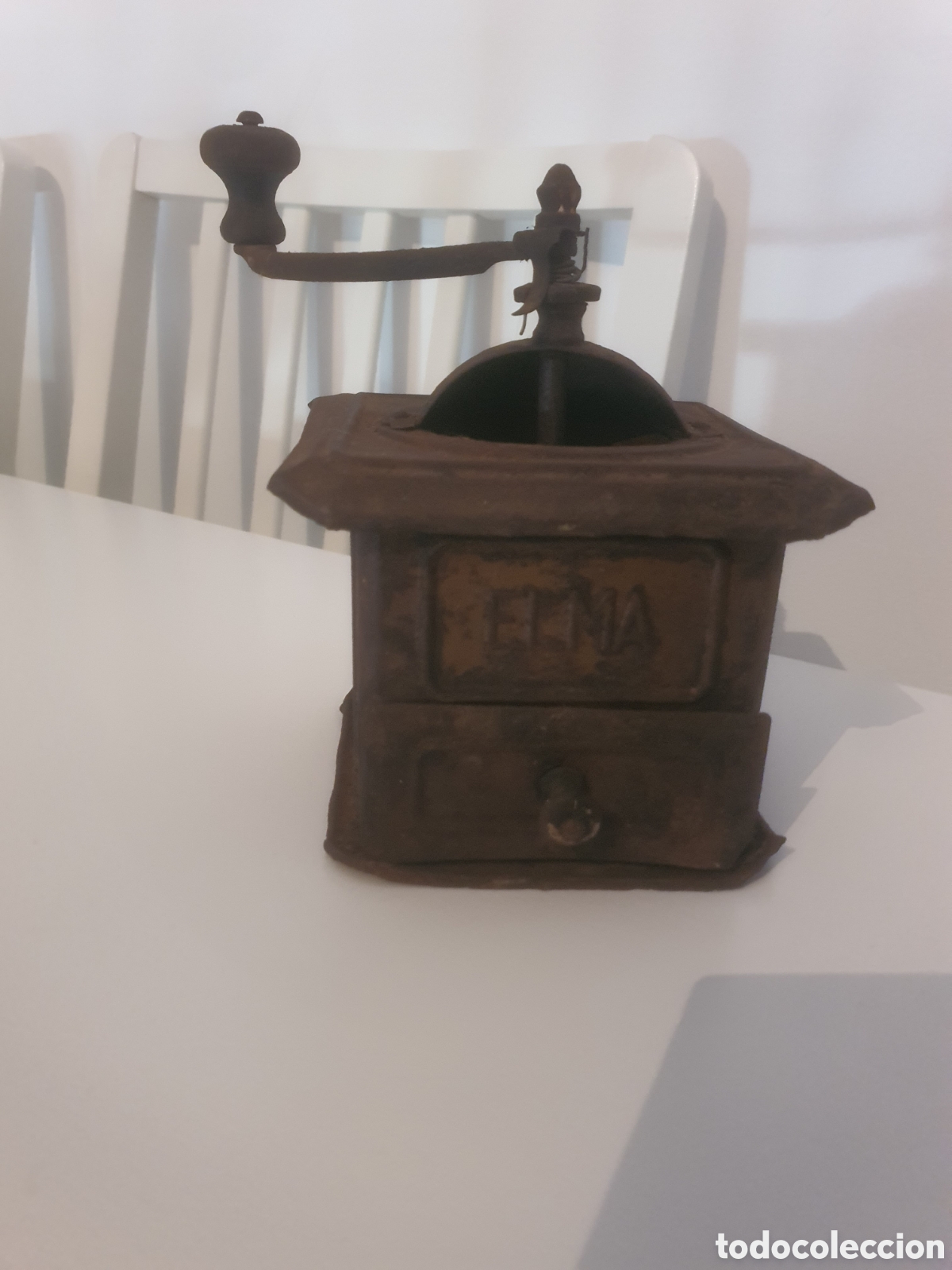 Antig&uuml;edades: Molinillo de caf&eacute; ELMA de lata para restaurar - Foto 1