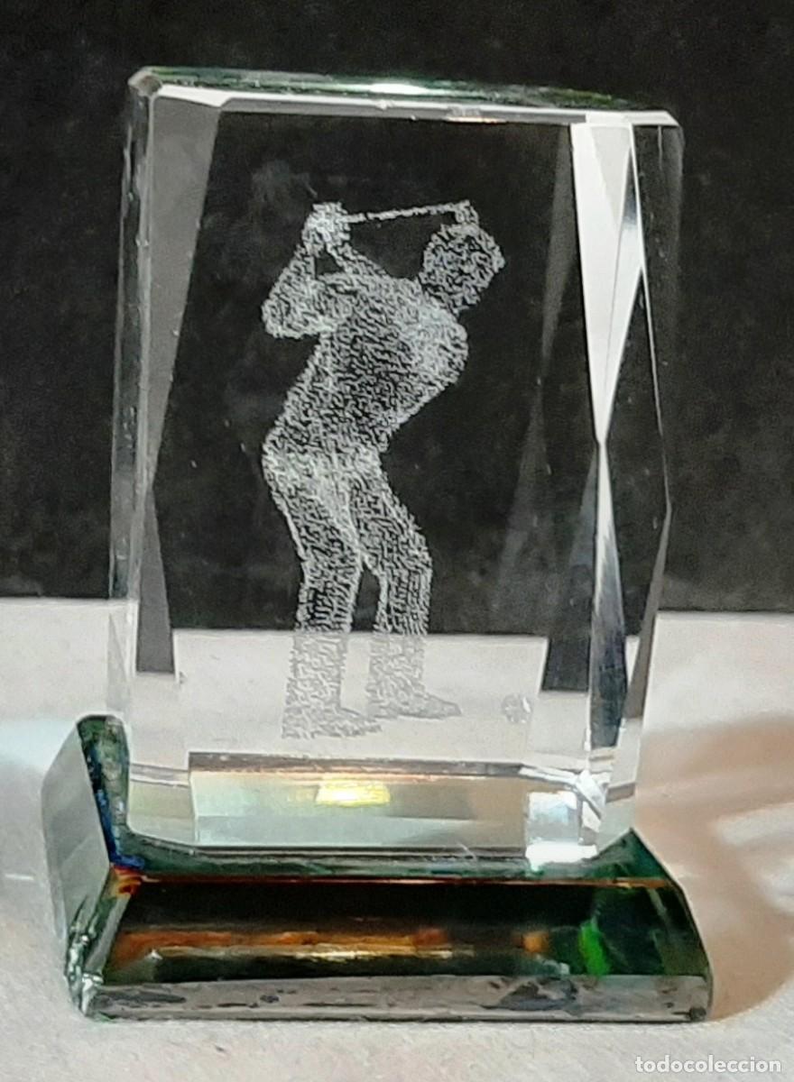 Antig&uuml;edades: Trofeo golfista en cristal - Foto 2