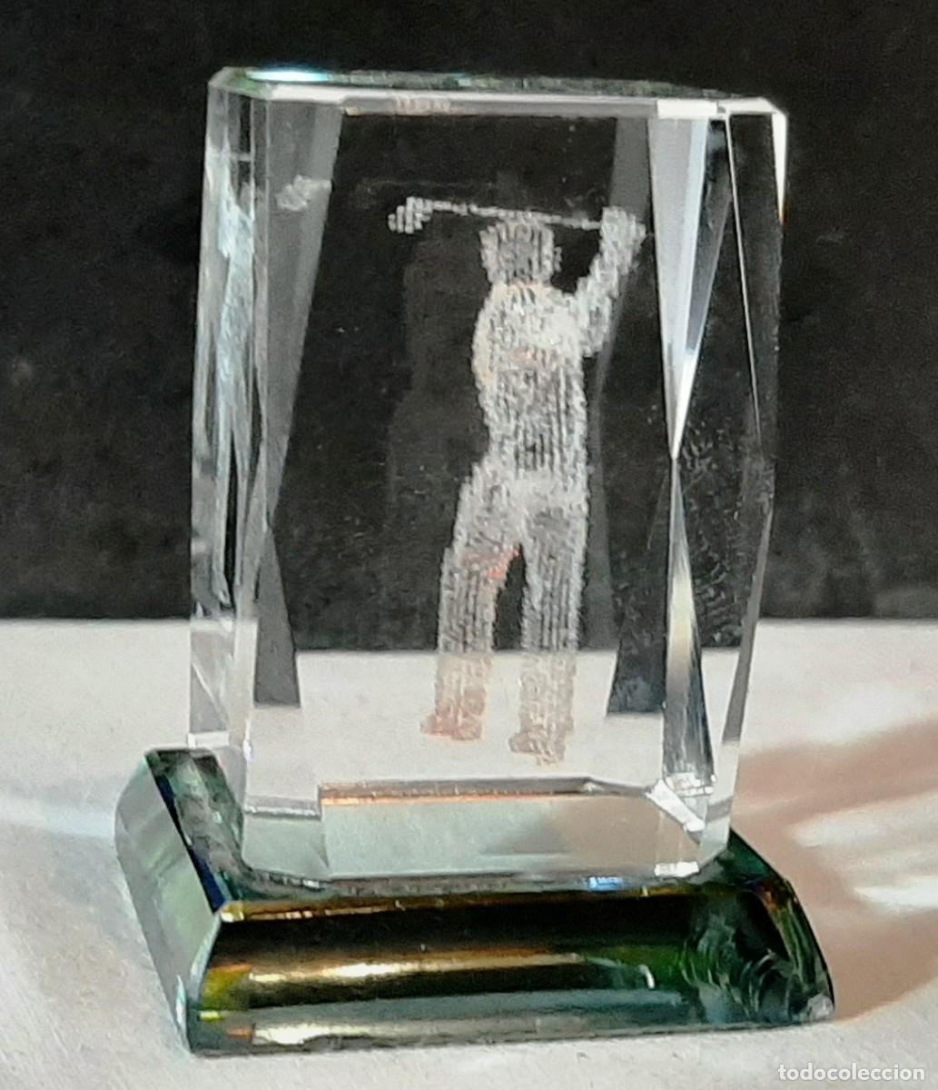 Antig&uuml;edades: Trofeo golfista en cristal - Foto 3
