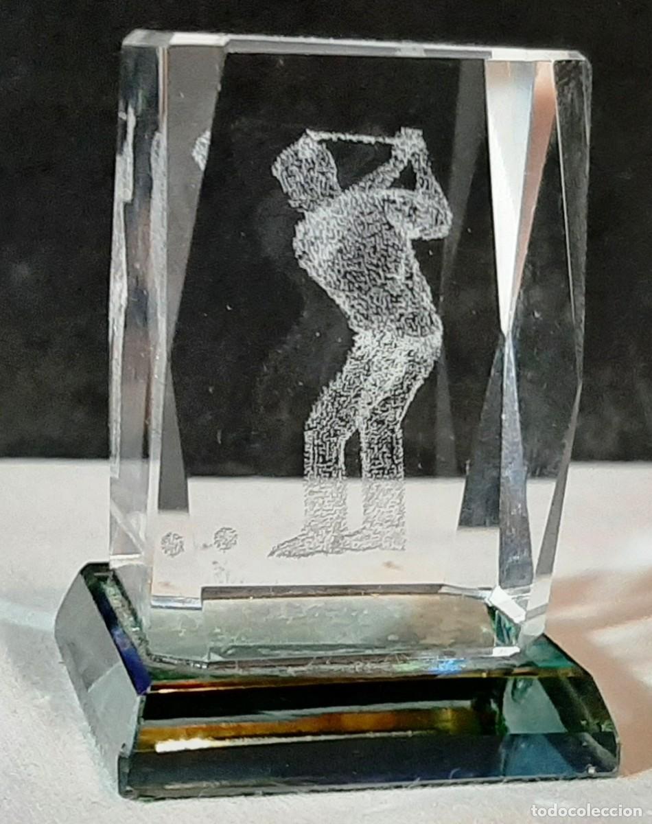 Antig&uuml;edades: Trofeo golfista en cristal - Foto 4