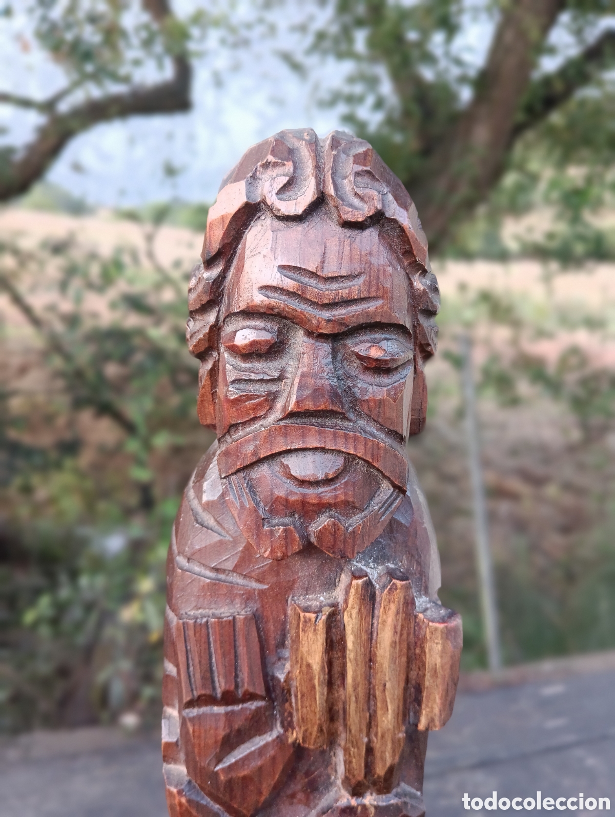 Antig&uuml;edades: FIGURA RELIGIOSA MADERA TALLADA. - Foto 7