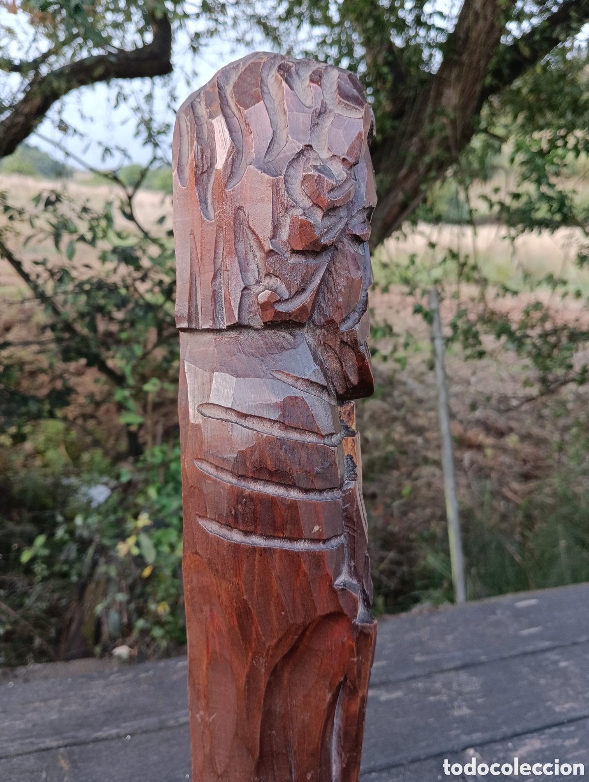 Antig&uuml;edades: FIGURA RELIGIOSA MADERA TALLADA. - Foto 10