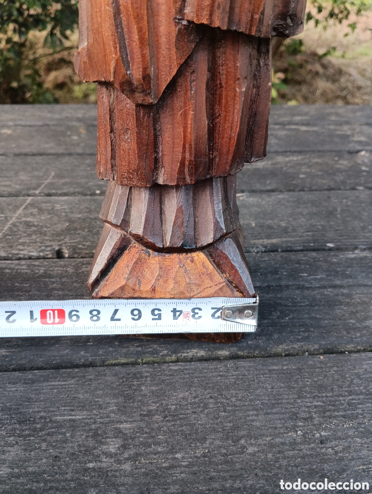 Antig&uuml;edades: FIGURA RELIGIOSA MADERA TALLADA. - Foto 14