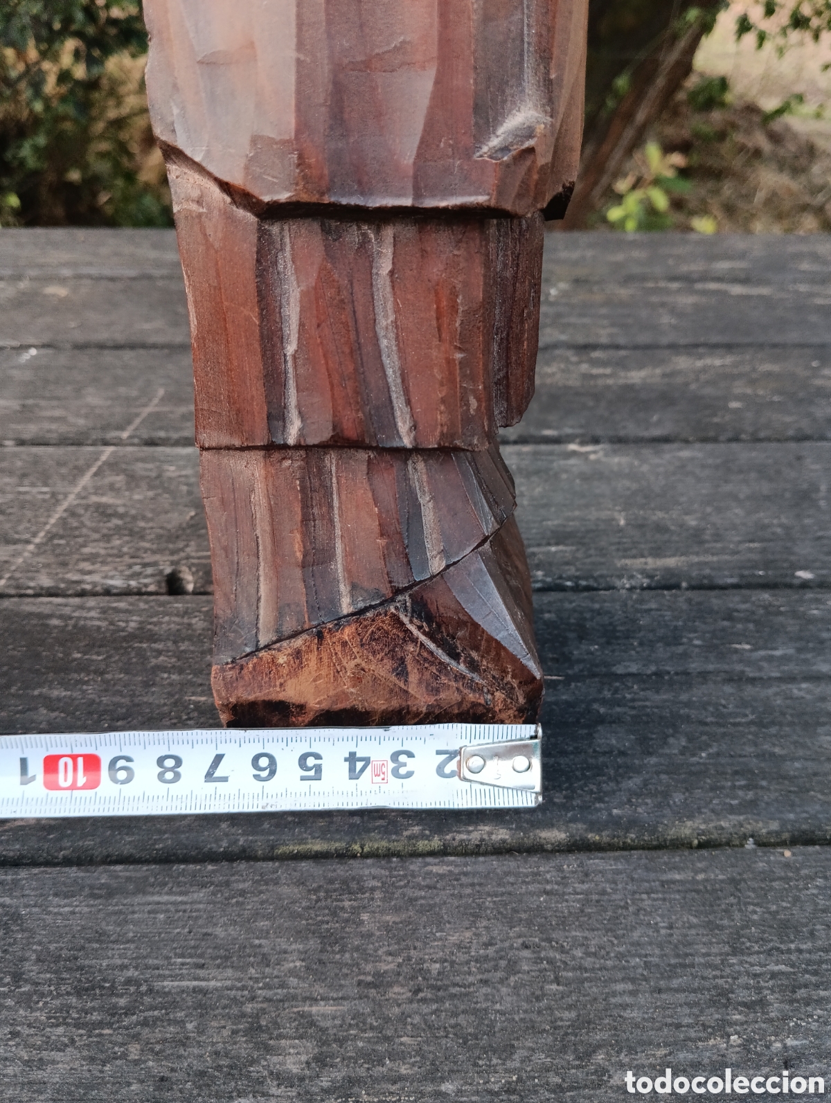 Antig&uuml;edades: FIGURA RELIGIOSA MADERA TALLADA. - Foto 15