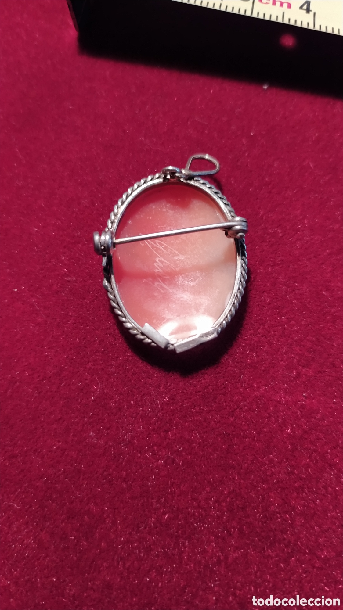 Antig&uuml;edades: Camafeo plata y firmado. - Foto 4