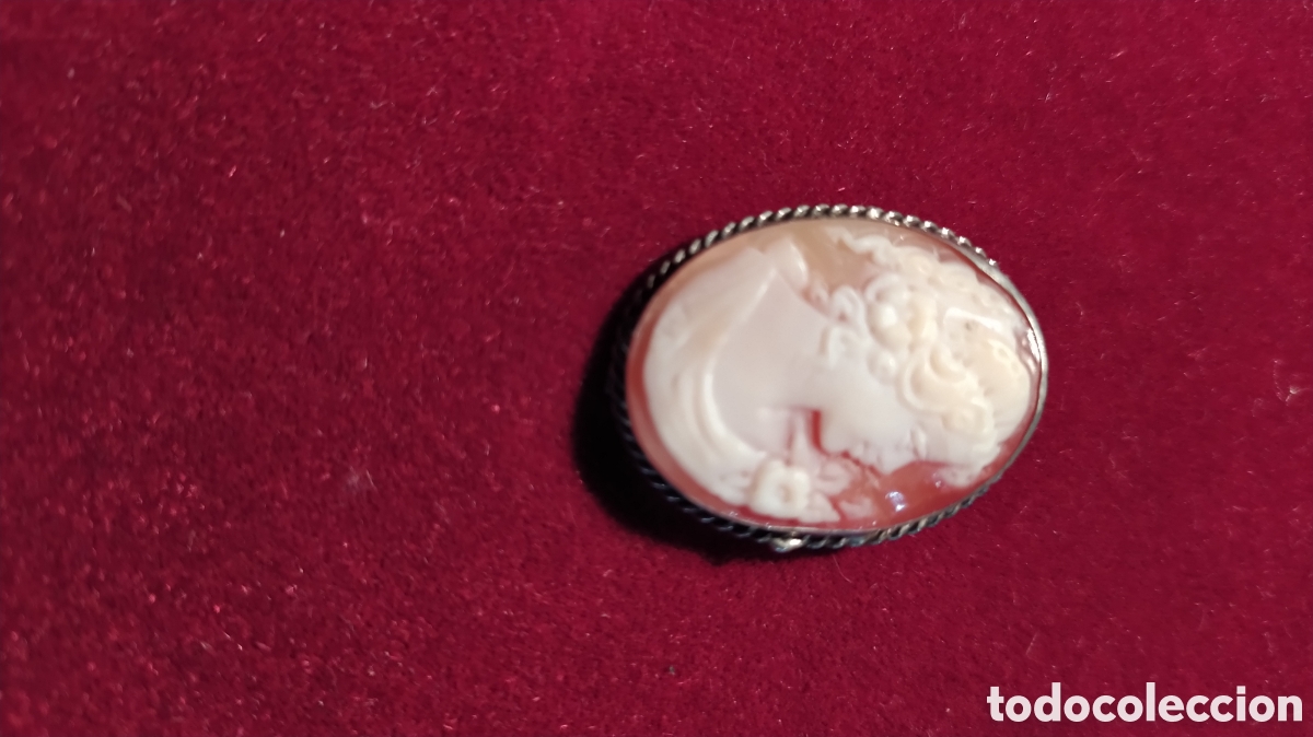 Antig&uuml;edades: Camafeo plata y firmado. - Foto 1