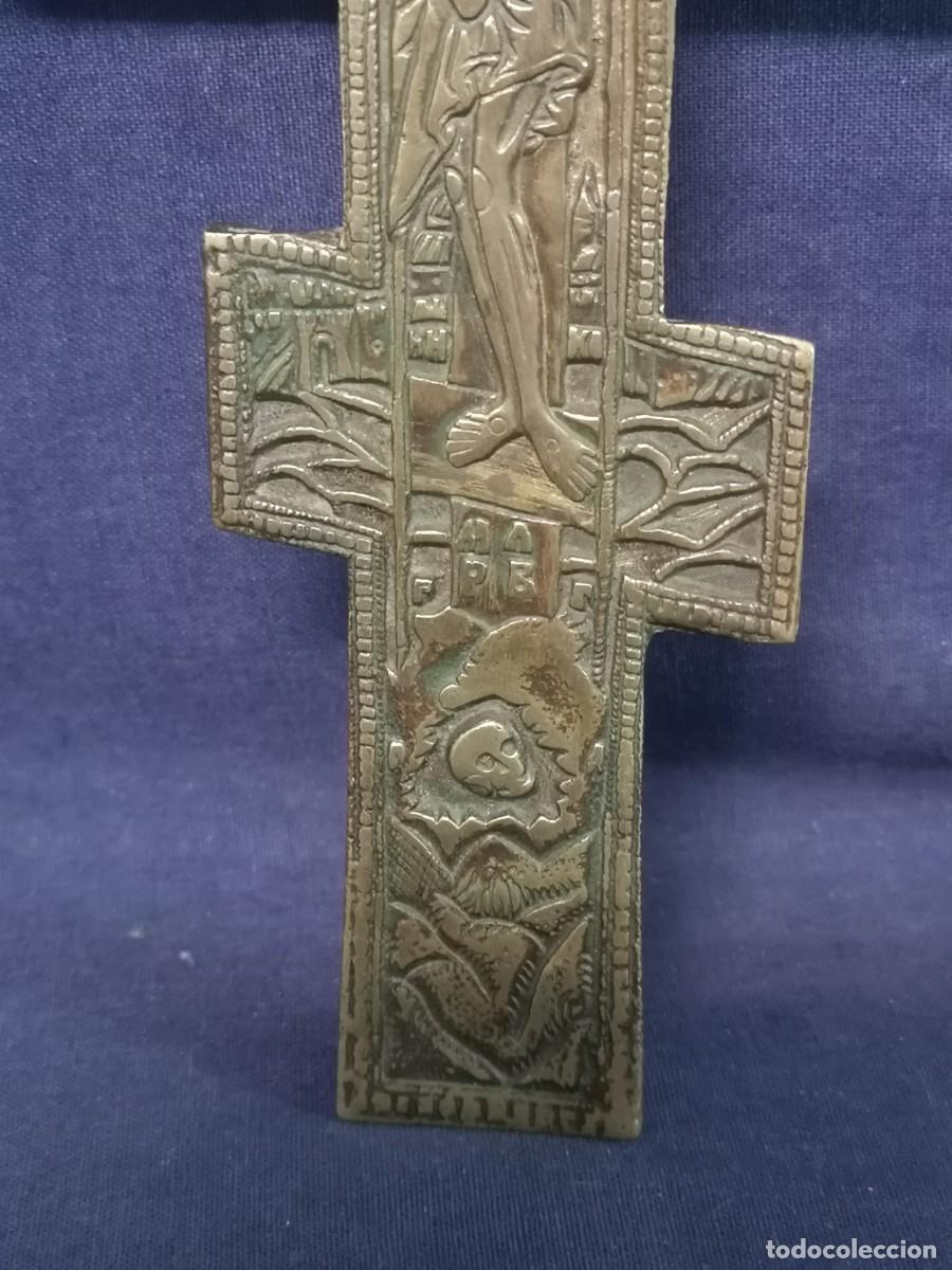 Antig&uuml;edades: CRUZ ORTODOXA BRONCE S.XIX - Foto 5