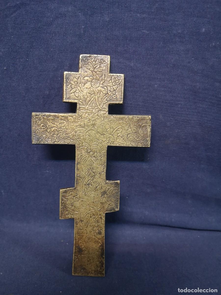 Antig&uuml;edades: CRUZ ORTODOXA BRONCE S.XIX - Foto 8