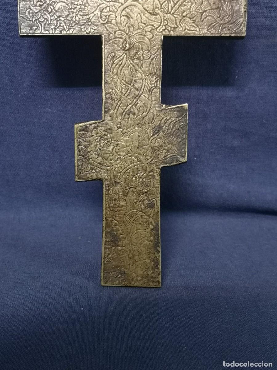 Antig&uuml;edades: CRUZ ORTODOXA BRONCE S.XIX - Foto 10