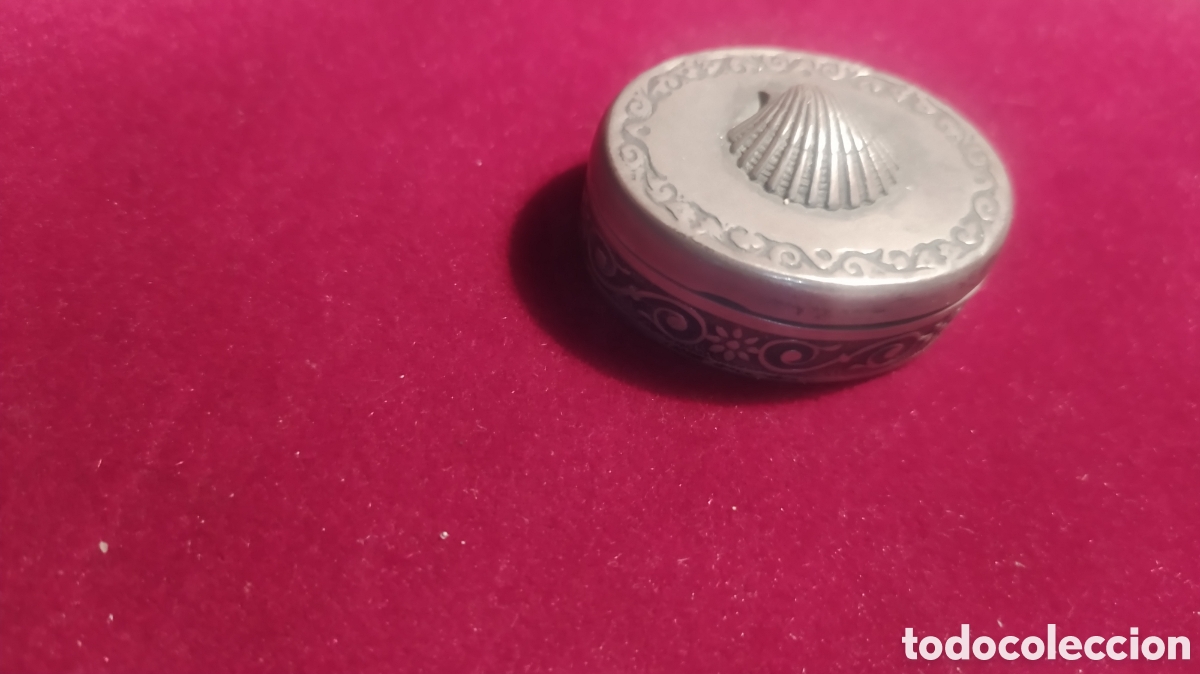Antig&uuml;edades: Caja de plata de ley concha - Foto 2