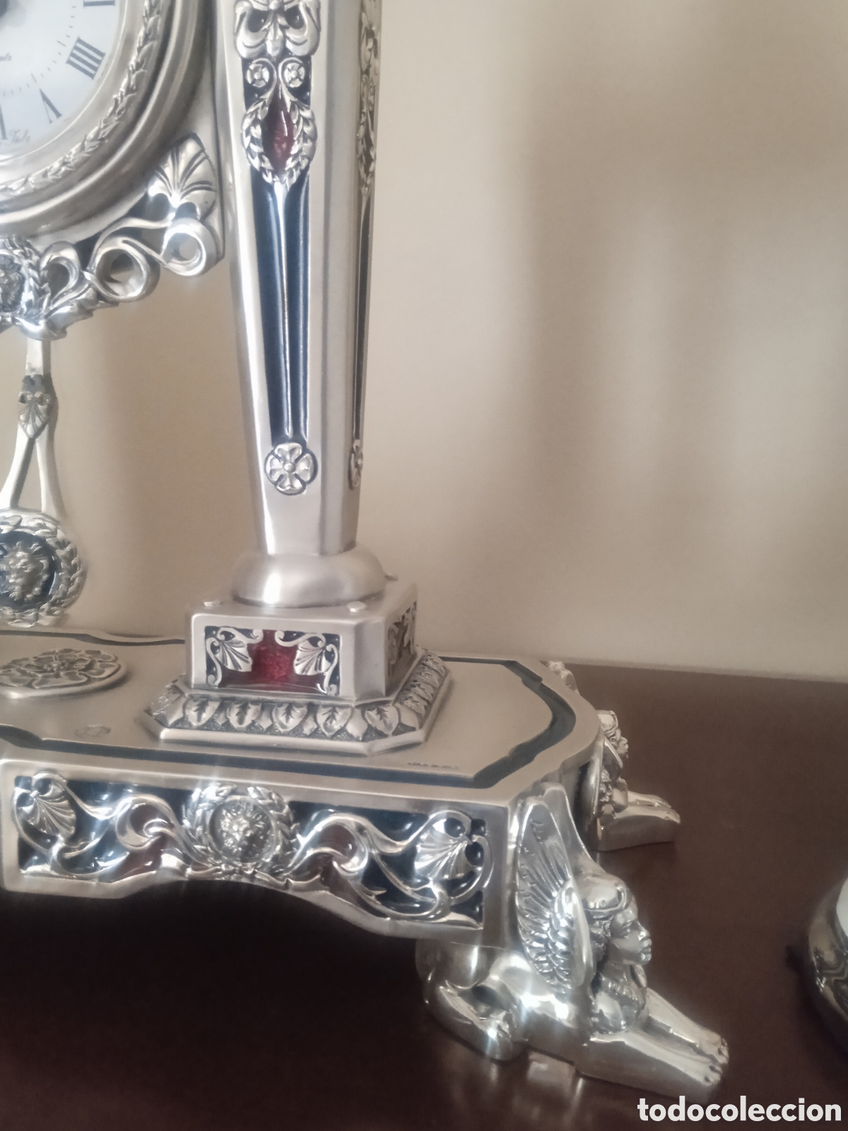 Antig&uuml;edades: Reloj sobremesa y candelabros - Foto 12