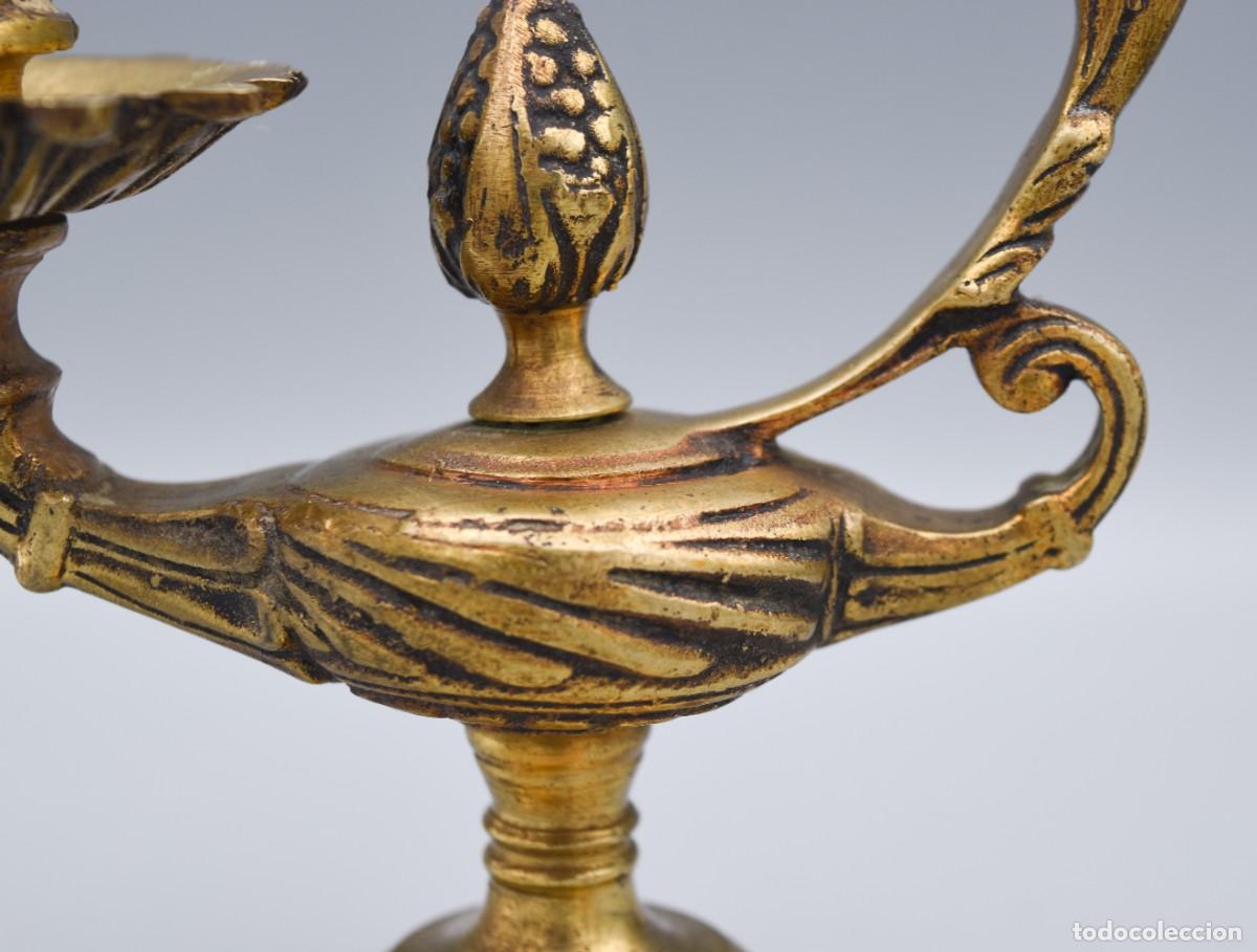 Antig&uuml;edades: Candelero aladino - Bronce - Foto 6