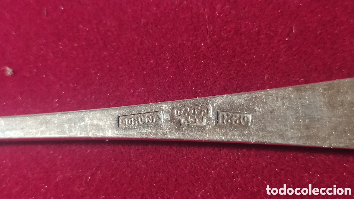 Antig&uuml;edades: Antiguo tenedor de plata 1880 - Foto 2