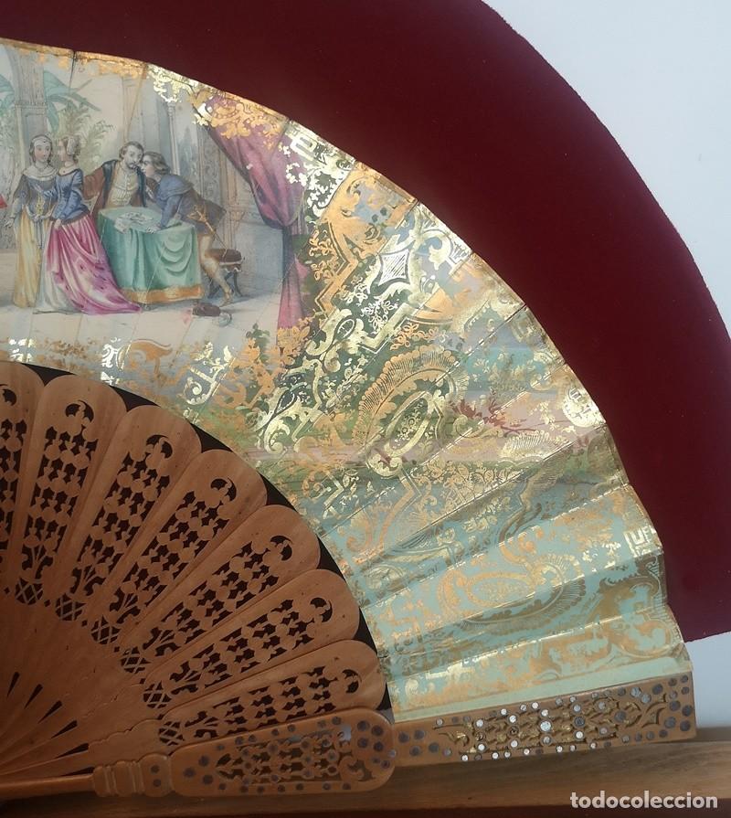 Antig&uuml;edades: Abanico Con Escena Costumbrista - Foto 5
