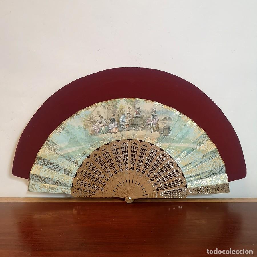 Antig&uuml;edades: Abanico Con Escena Costumbrista - Foto 7