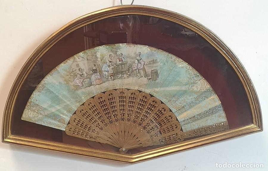 Antig&uuml;edades: Abanico Con Escena Costumbrista - Foto 8