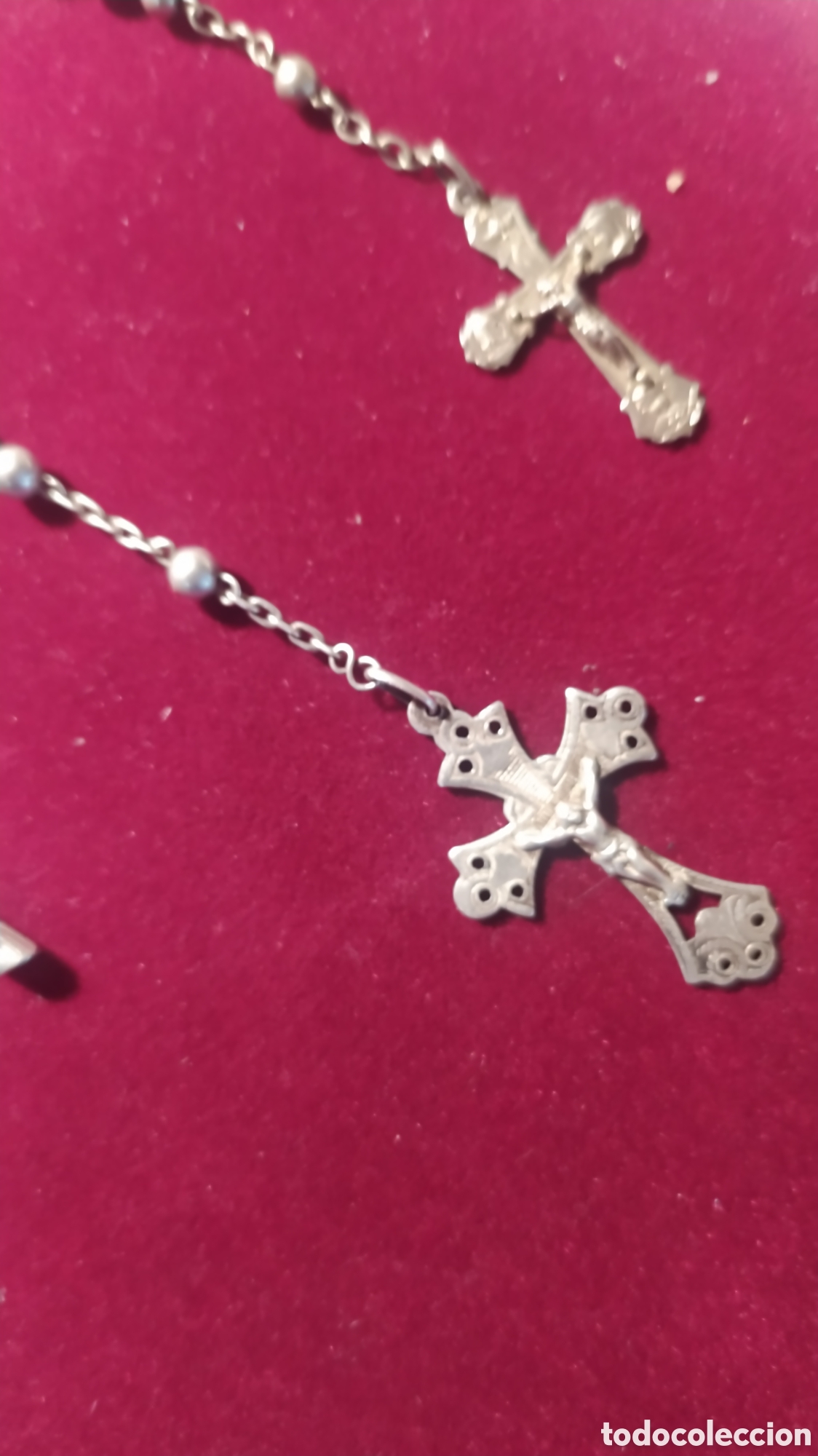 Antig&uuml;edades: Rosarios antiguos plata - Foto 2