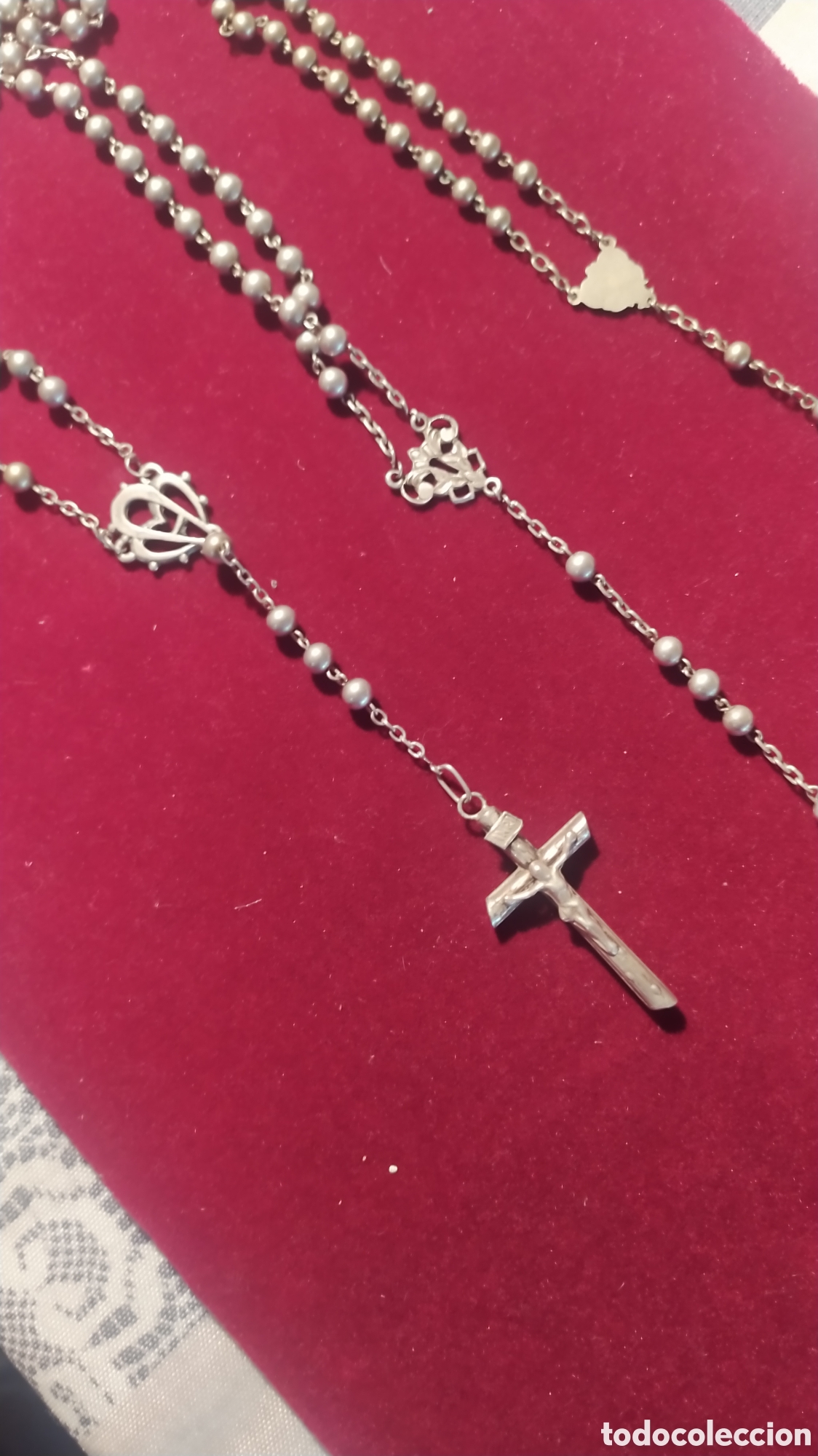 Antig&uuml;edades: Rosarios antiguos plata - Foto 4