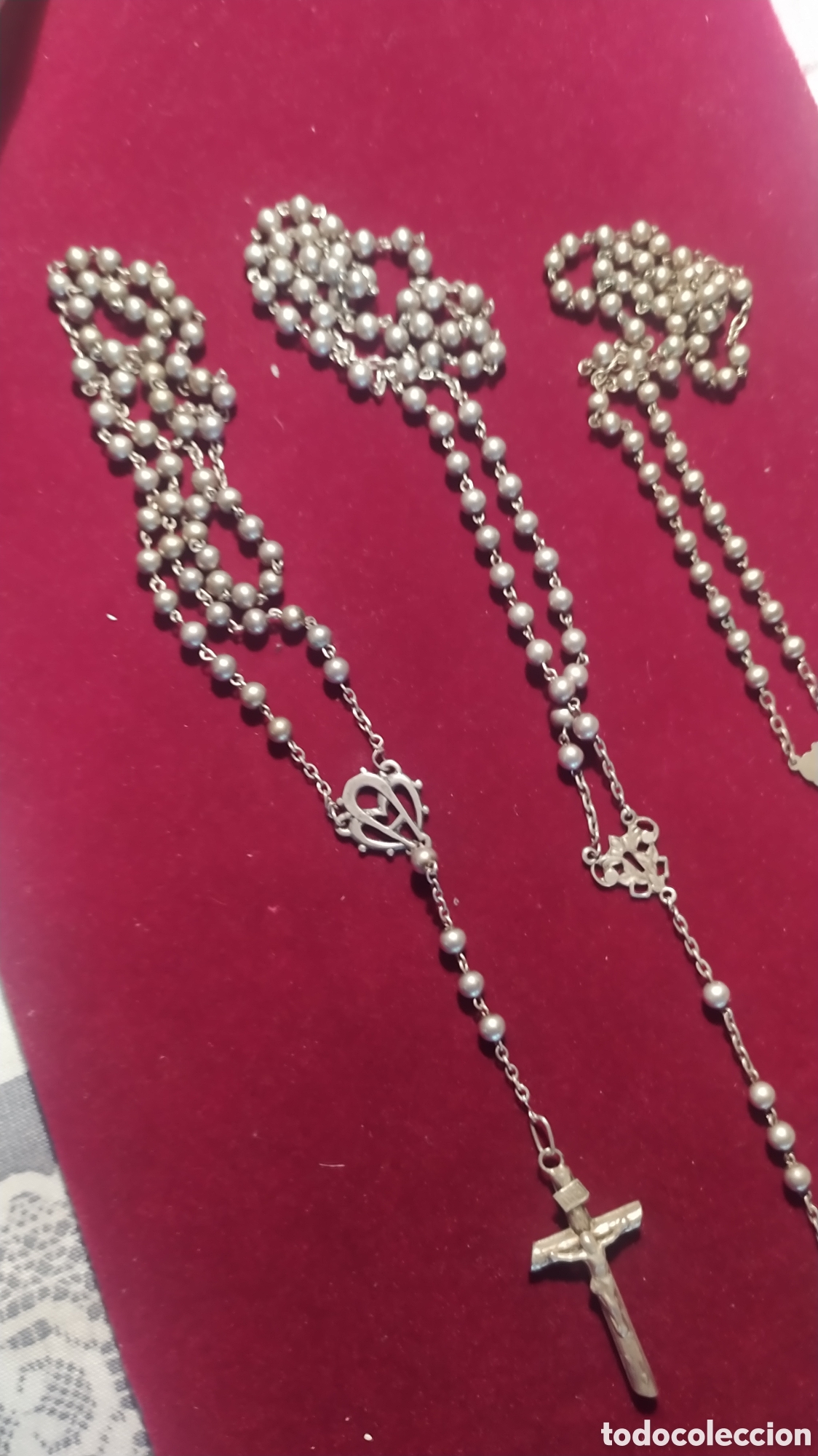 Antig&uuml;edades: Rosarios antiguos plata - Foto 6