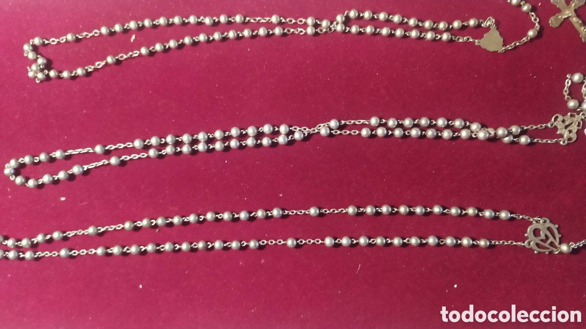 Antig&uuml;edades: Rosarios antiguos plata - Foto 7