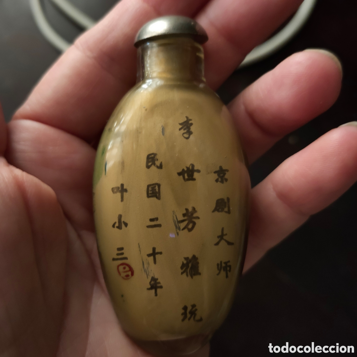 Antig&uuml;edades: Botella rape pintada por el interior - Foto 2