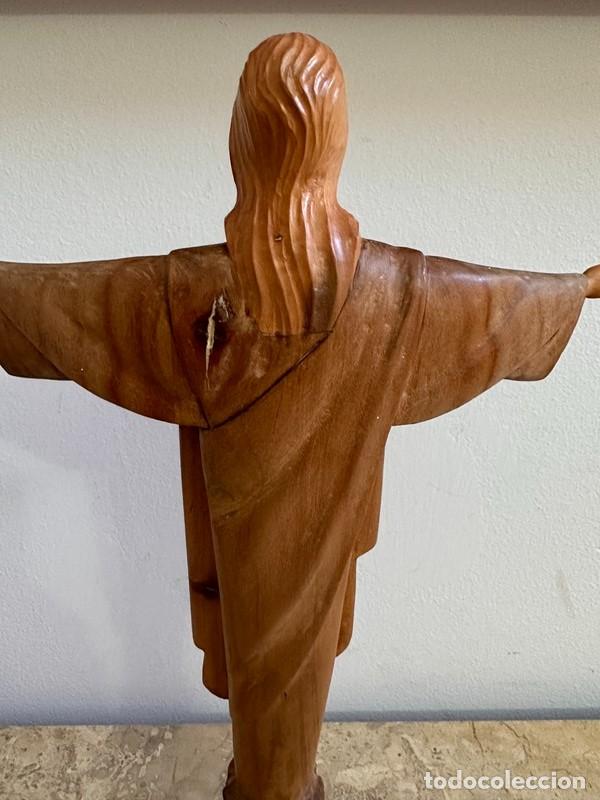 Antig&uuml;edades: SAGRADO CORAZ&Oacute;N DE JES&Uacute;S EN MADERA TALLADA - Foto 6