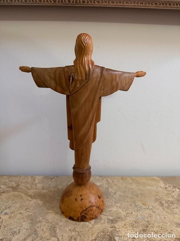 Antig&uuml;edades: SAGRADO CORAZ&Oacute;N DE JES&Uacute;S EN MADERA TALLADA - Foto 7