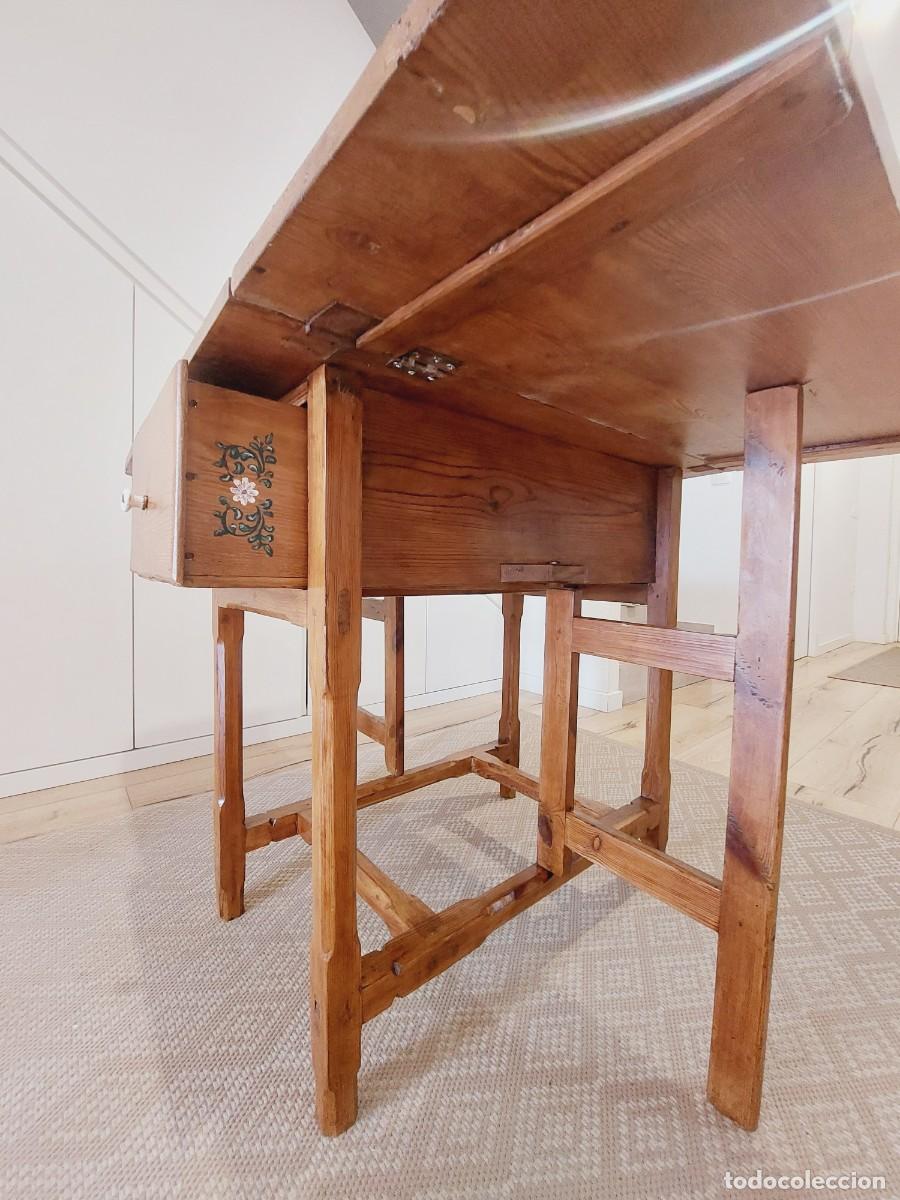 Antig&uuml;edades: Mesa tocinera r&uacute;stica de madera del S.XIX - Foto 2