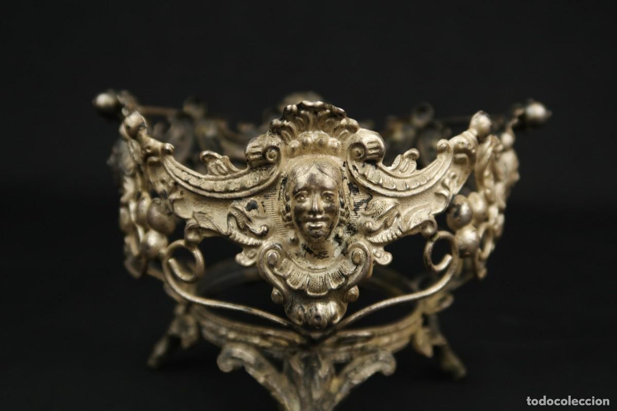 Antig&uuml;edades: Antigua Cesta de Metal Plateado - Foto 9