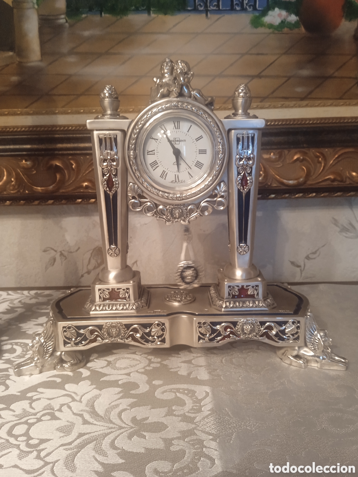 Antig&uuml;edades: Reloj sobremesa y candelabros - Foto 18
