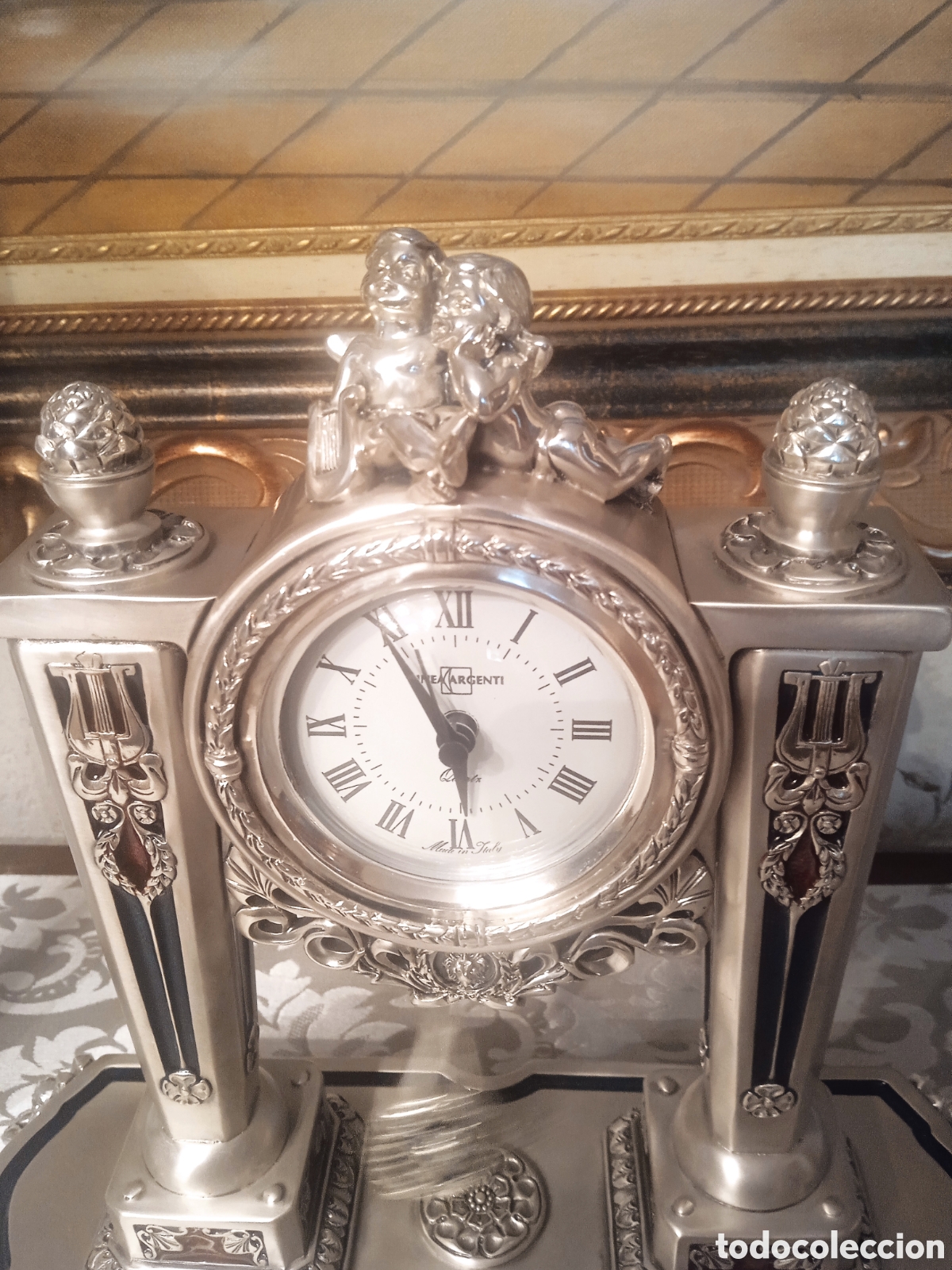 Antig&uuml;edades: Reloj sobremesa y candelabros - Foto 19